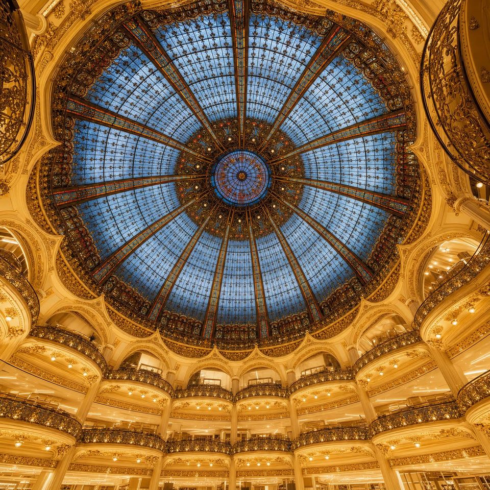 Galeries Lafayette Belle Époque stained-glass dome