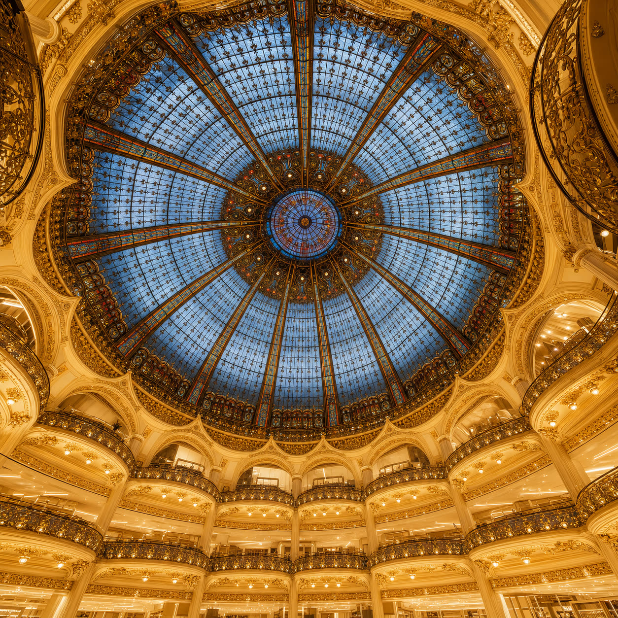 Galeries Lafayette Belle Époque stained-glass dome